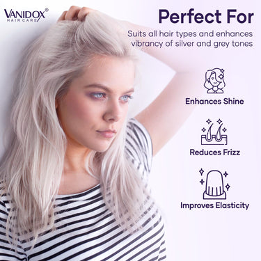 Sulfate-Free Purple Shampoo & Conditioner for Gray/Silver Hair, 16oz Each